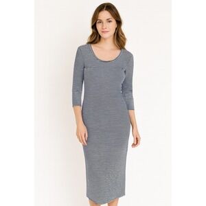 Peruvian Connection Pima‎ Cotton/Modal Knit Maxi Dress Navy Small